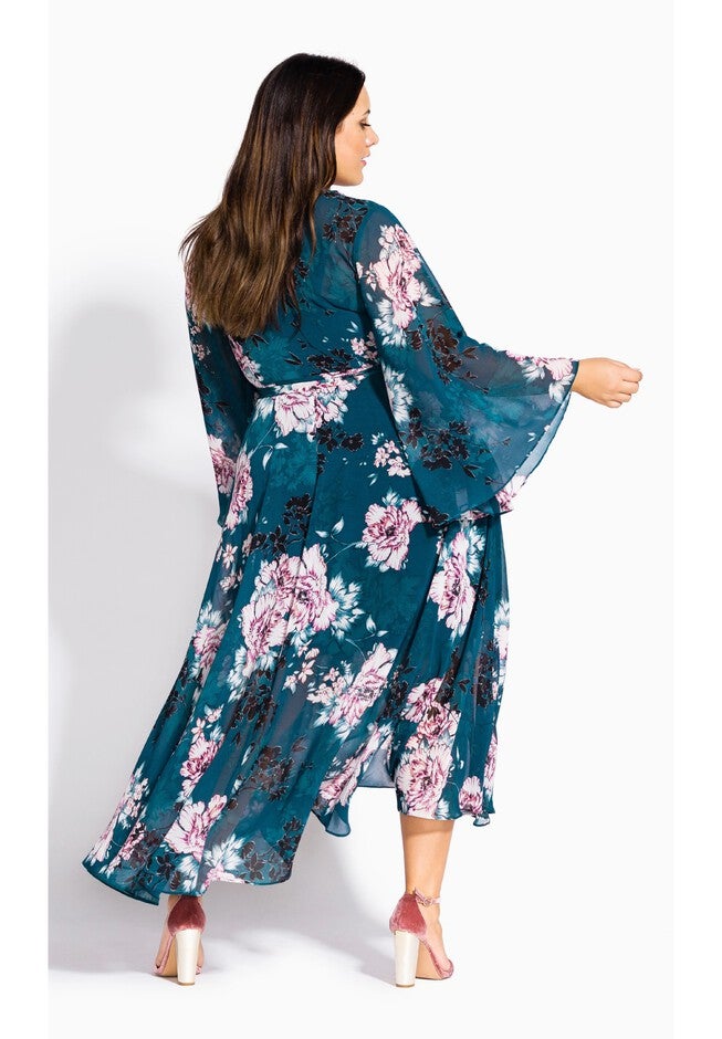 Jade Blossom Maxi Dress - jade, GREEN, on-hover image number null