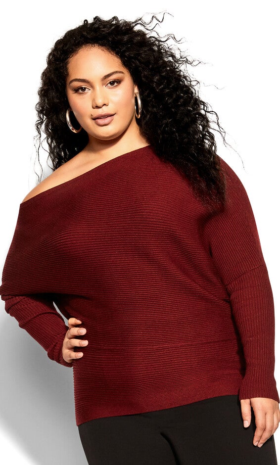 Stella Sweater - port, RED, hi-res image number null