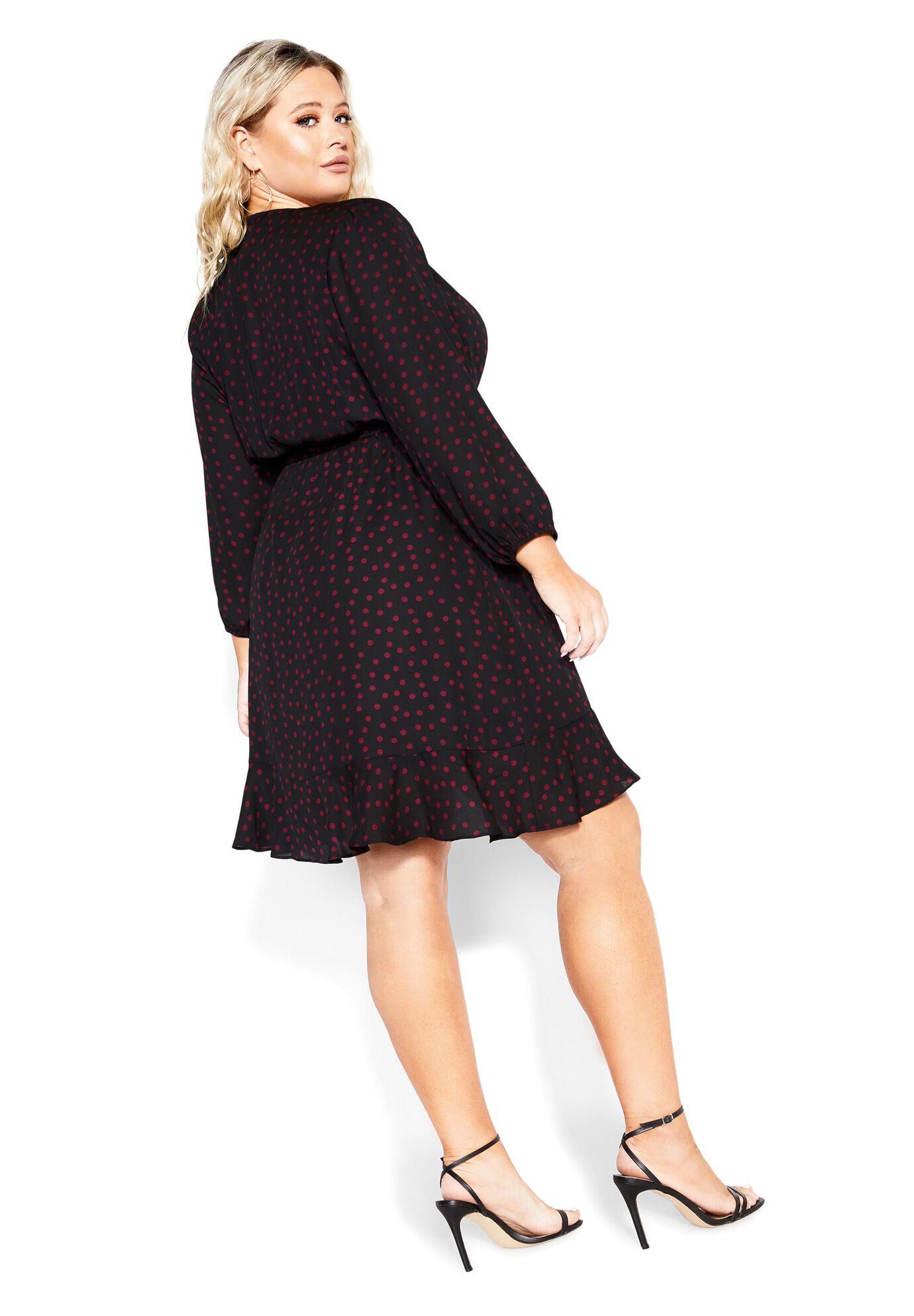 Amber Frill Dress - garnet, BLACK RED DOT, on-hover image number 1