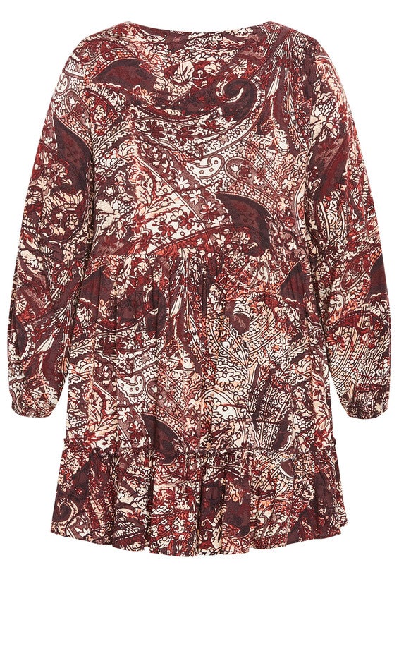 Alinda Mini Print Dress - cocoa, COCOA, alternate image number null