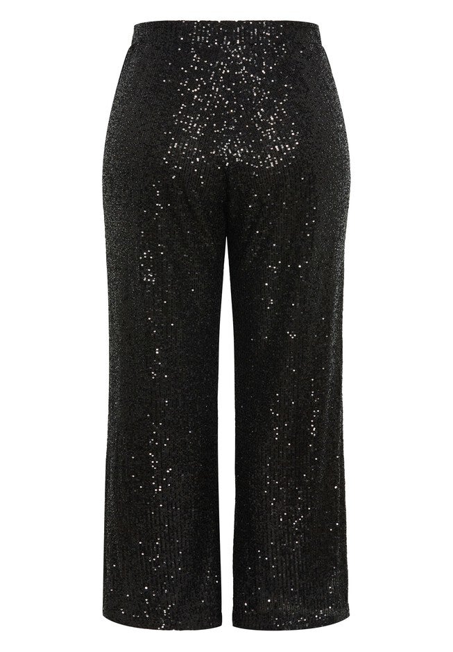 Avery Sequin Pant - black, BLACK, alternate image number null