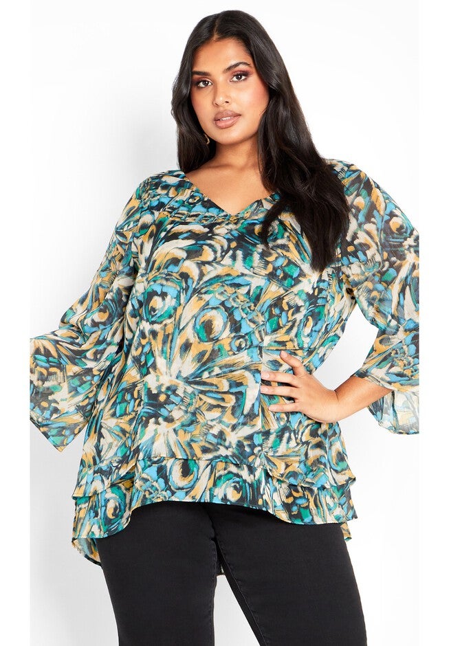 Rosie Layer Print Top, PAPILLON, hi-res image number null