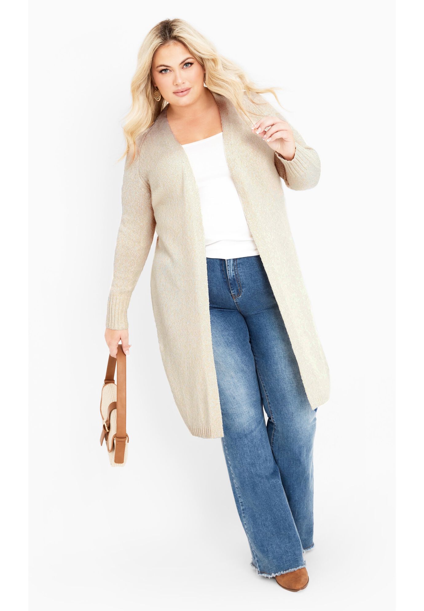 売れ筋商品|||シティーシック ニット&セーター アウター レディース Maddison Sweater Ivory City Chic Women's Plus Size Maddison Sweater, Ivory at