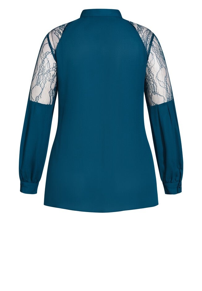 Mysterious Lace Top - peacock, GREEN, alternate image number 4