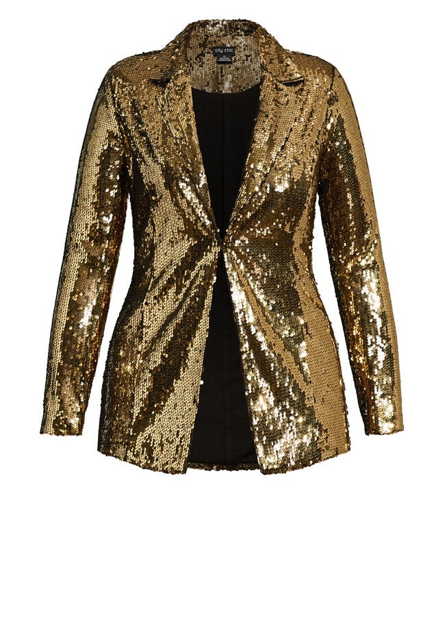 Sequin Seduction Jacket - bronze, BROWN, alternate image number 2