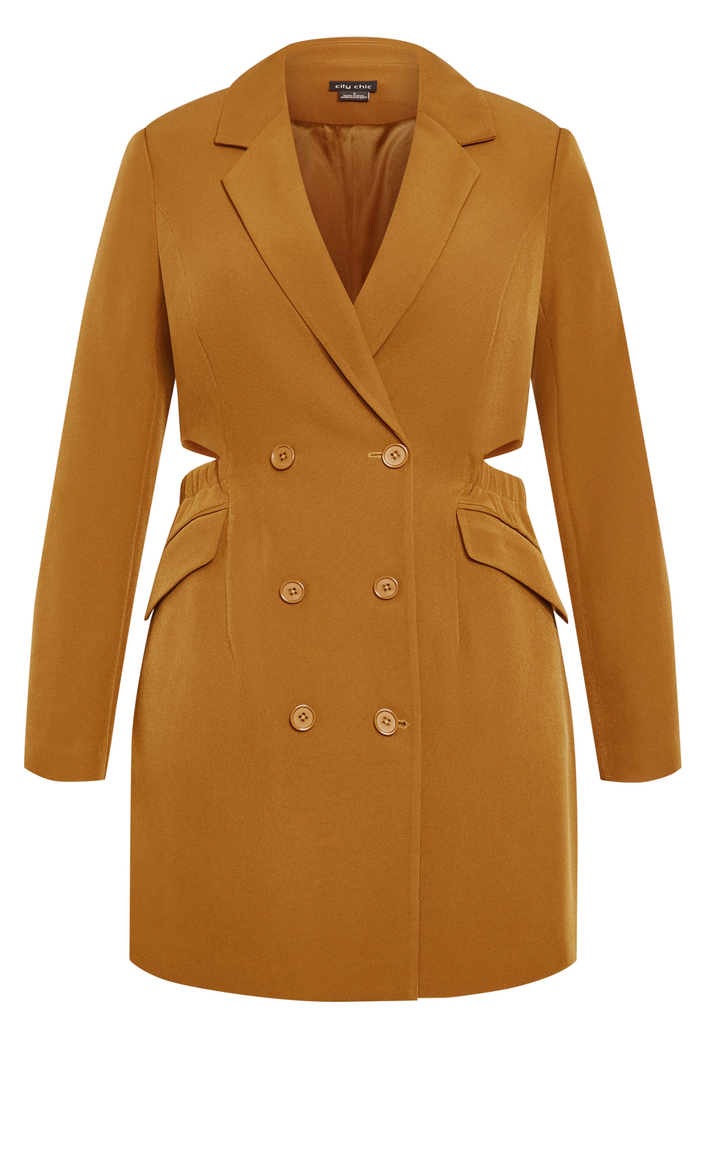 Tuxedo Twyla Dress - salted caramel, SALTED, alternate image number 4