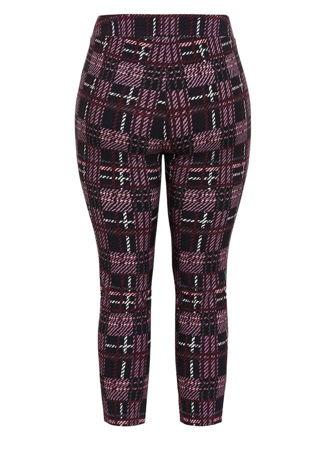 Jemma Check Pant, PLUM, alternate image number null