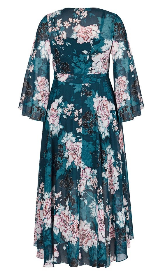 Jade Blossom Maxi Dress - jade, GREEN, alternate image number null