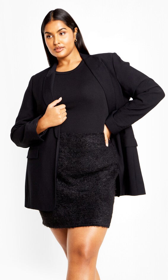 Fluffy Skirt - black, BLACK, alternate image number null
