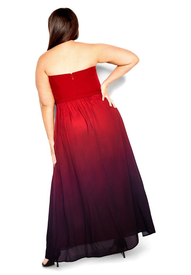 Ombre Lust Maxi Dress - ruby, RED, alternate image number null