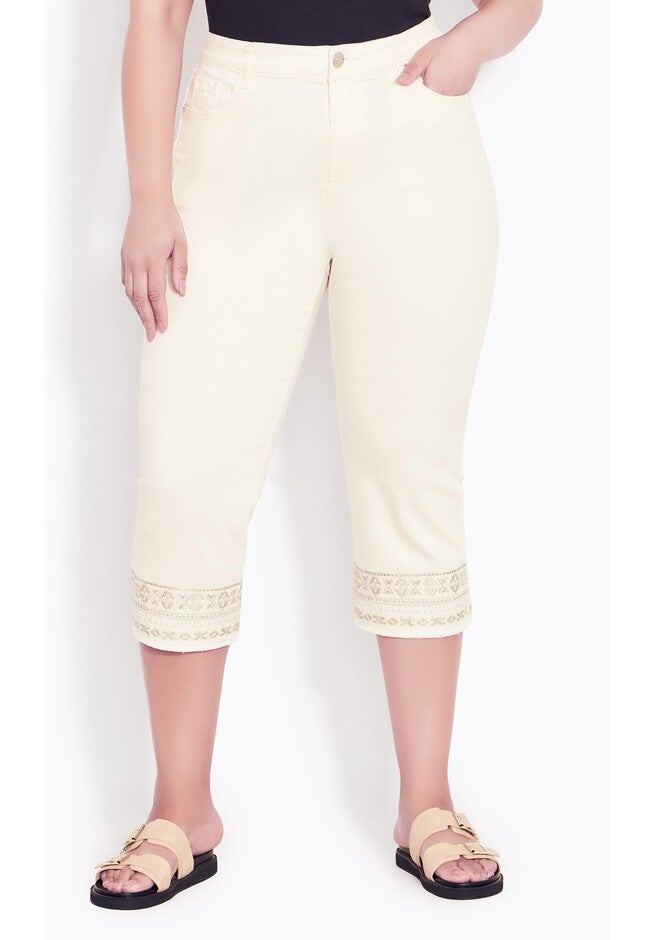 Nicola Crop Jean, CREAM, alternate image number 5