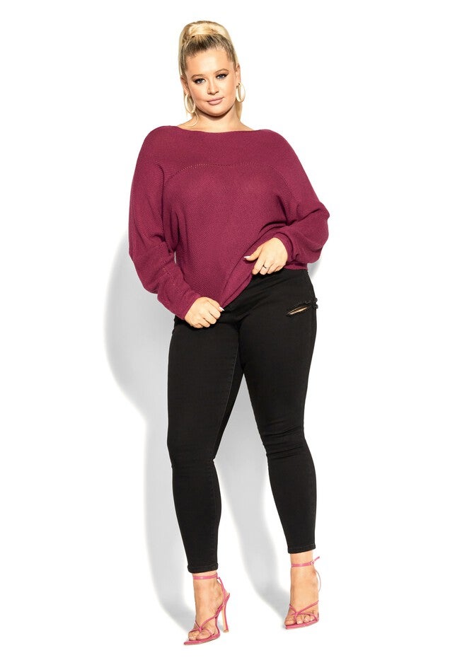 Romance Sweater - sangria, RED, on-hover image number null