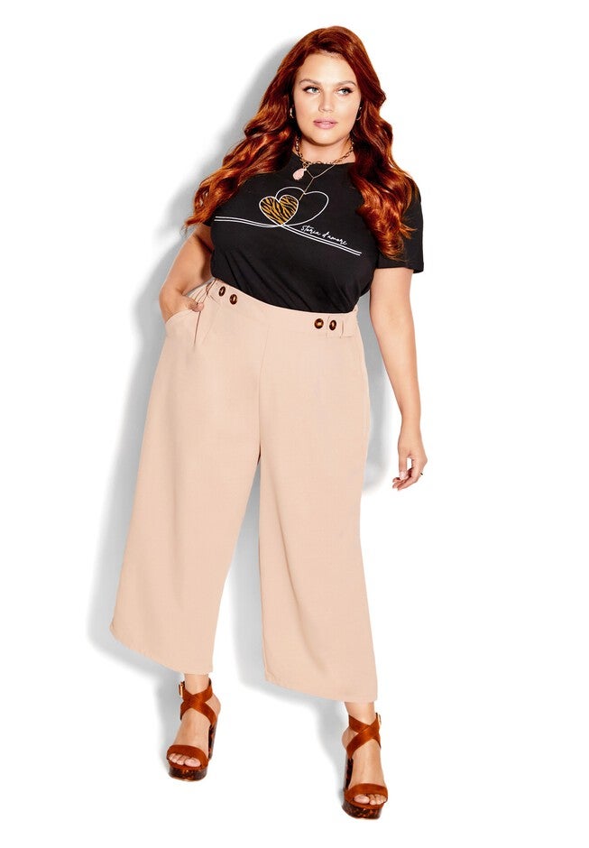 Button Crop Pant - rose, PINK, hi-res image number null
