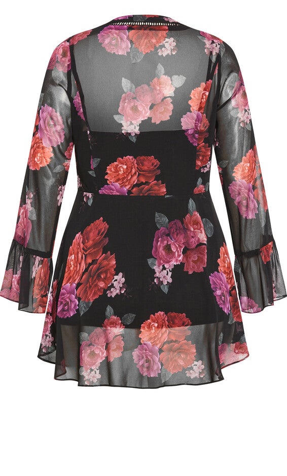 Chaya Print Top - black, BLACK, alternate image number null