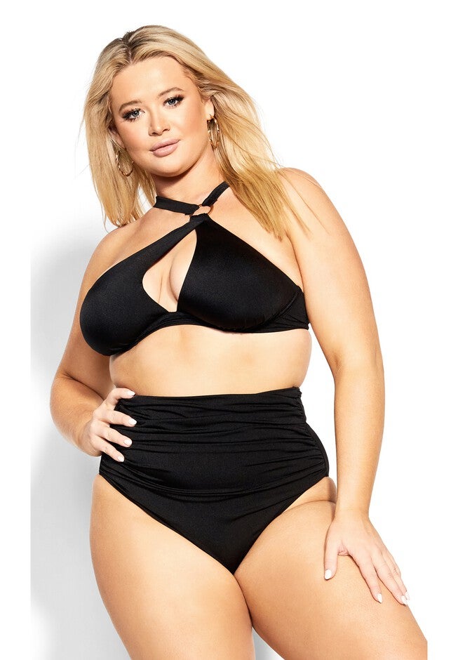 Alena Hi Waist Bikini Brief - black, BLACK, alternate image number null