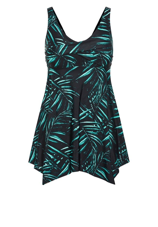 Icon Print Swimdress, AQUA TROPICS PRINT, alternate image number 2
