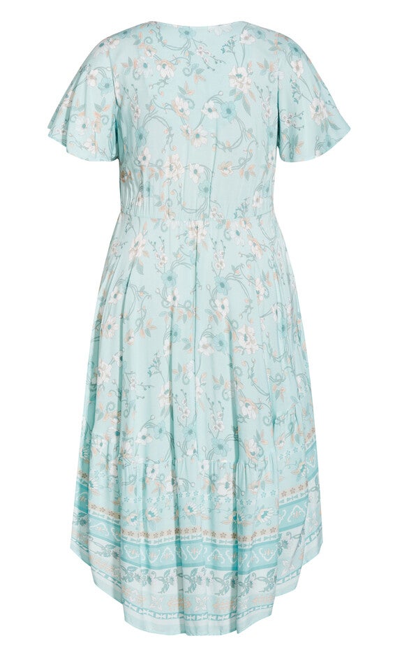 Spirited Floral Maxi Dress - sea foam, GREEN, alternate image number 5