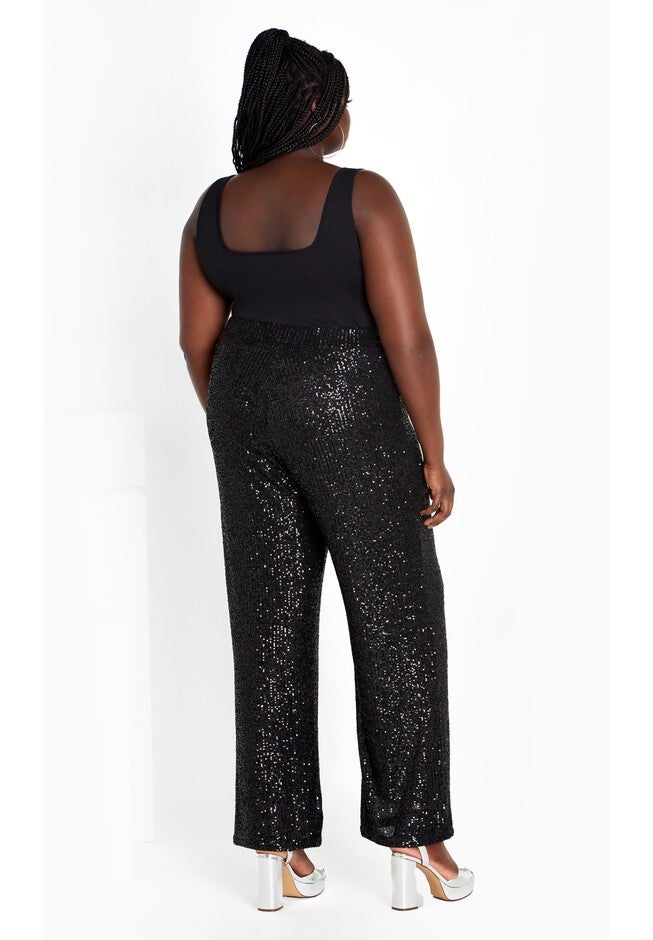 Avery Sequin Pant - black, BLACK, alternate image number null