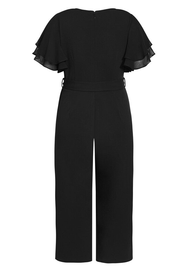 Flutter Sleeve Jumpsuit - black, BLACK, alternate image number 2
