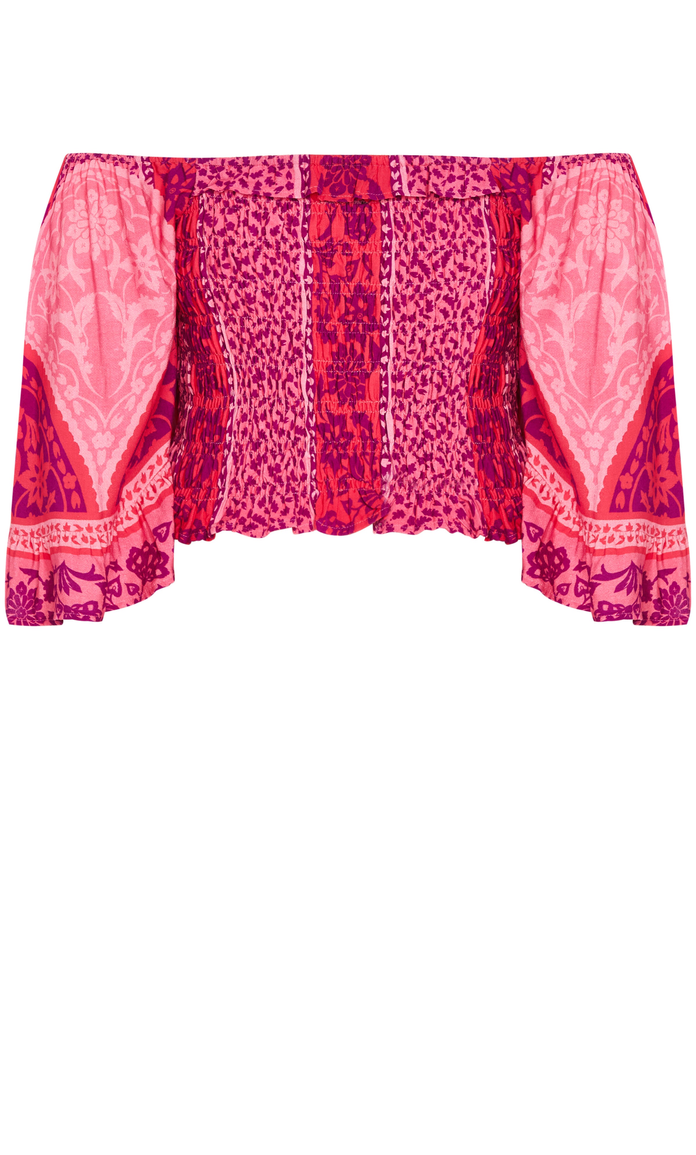 Samara Print Top - magenta, PINK, alternate image number 5