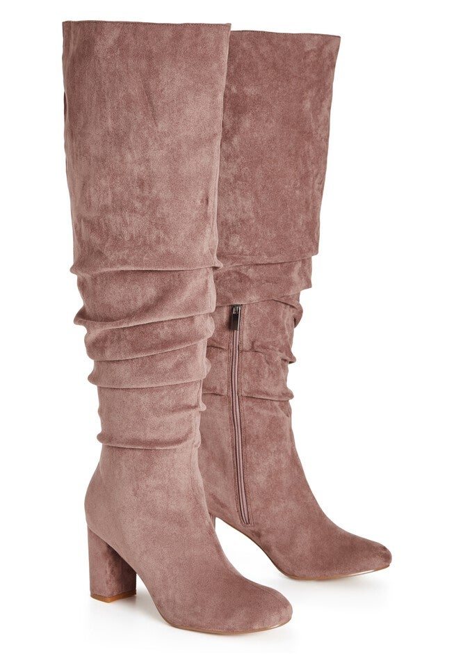 WIDE FIT Raquel Knee Boot - mushroom, MUSHROOM, alternate image number null