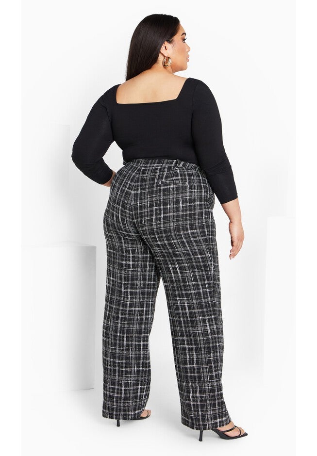 Piper Check Pant - black, BLACK, alternate image number null