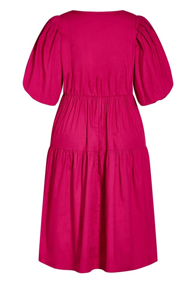 Vienna Dress - pop pink, PINK, alternate image number 3