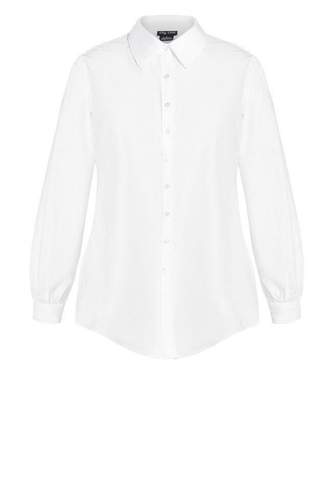 Clean Look Shirt - ivory, WHITE, alternate image number 4