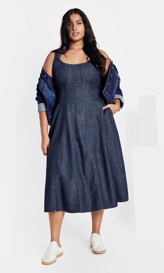 Lula Denim Dress - dark wash, DARK WASH, alternate image number 2