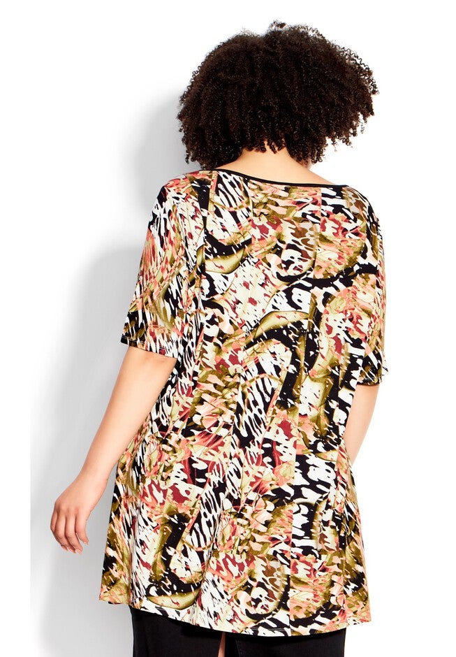 Swing Panel Print Tunic, FLOATATION, on-hover image number null