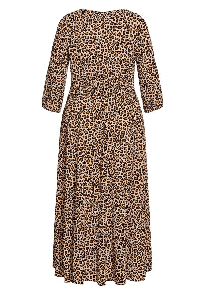 Cheetah Maxi Dress - sand, BROWN, alternate image number null