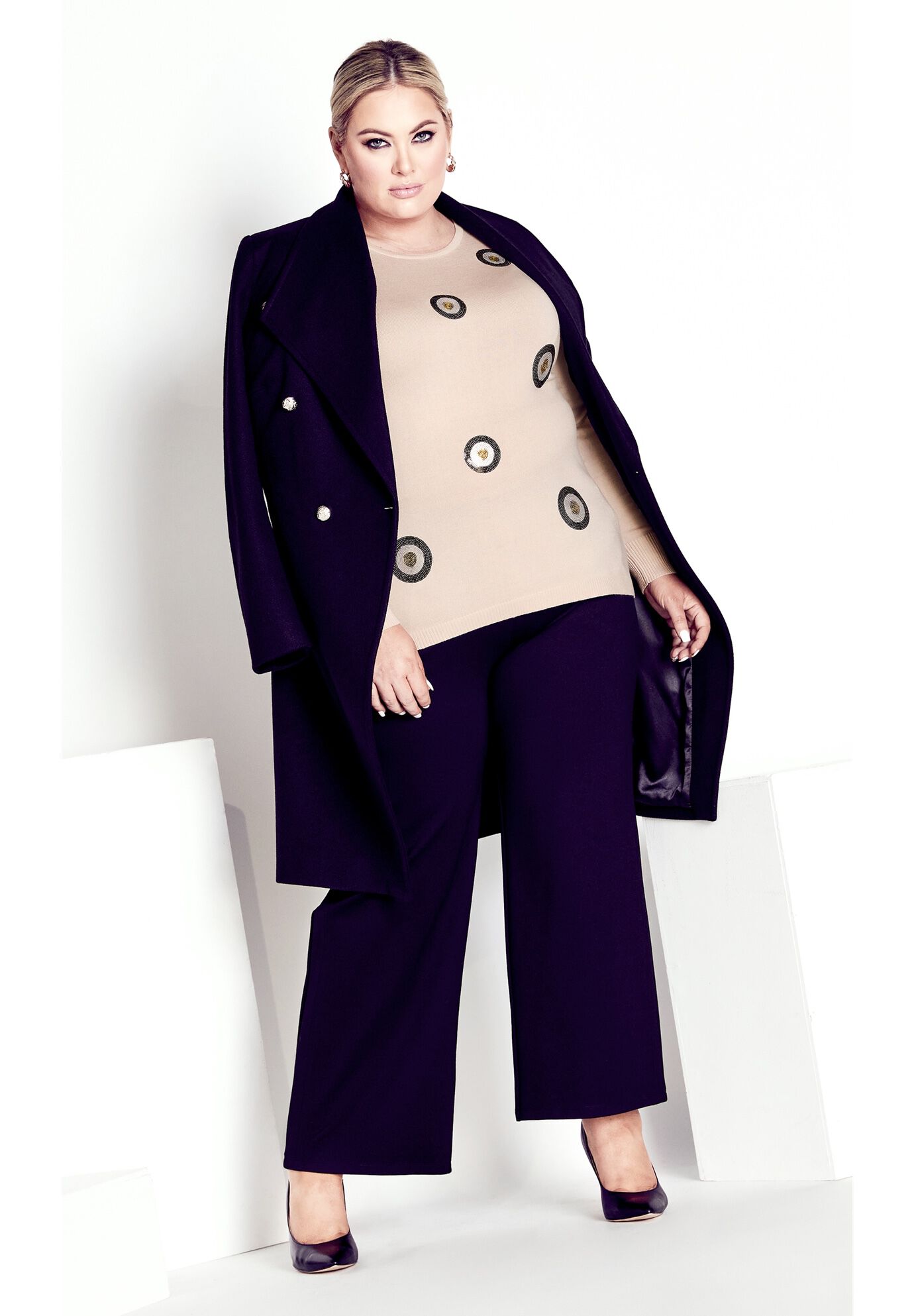 Sequinela Sweater, BLUSH, alternate image number 2