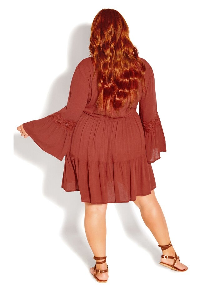 Iris Dress - bronze, BROWN, alternate image number null
