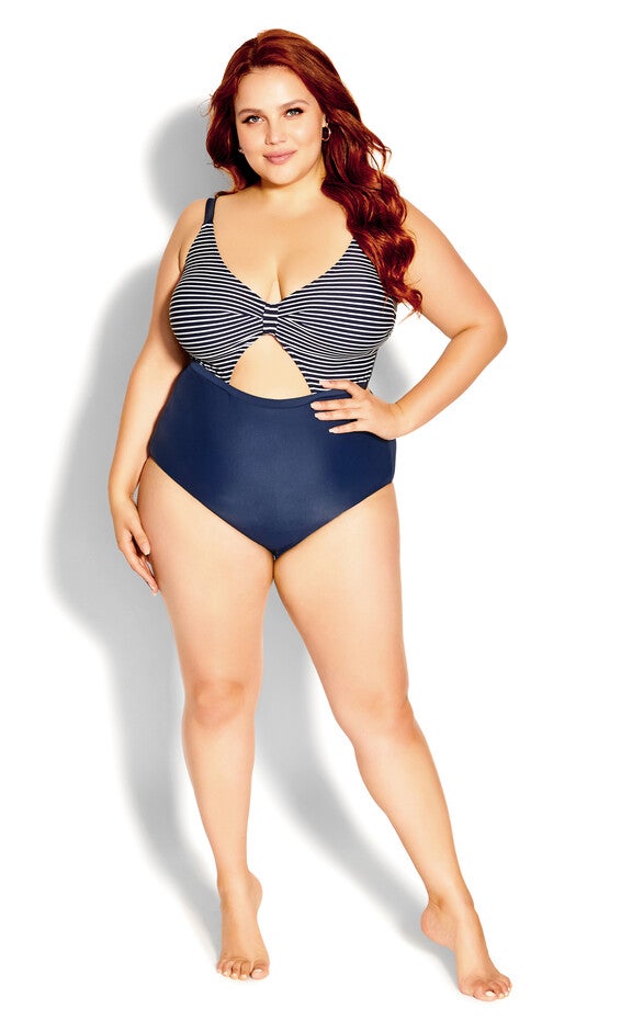 Lani Stripe 1 Piece - navy, BLUE, hi-res image number null
