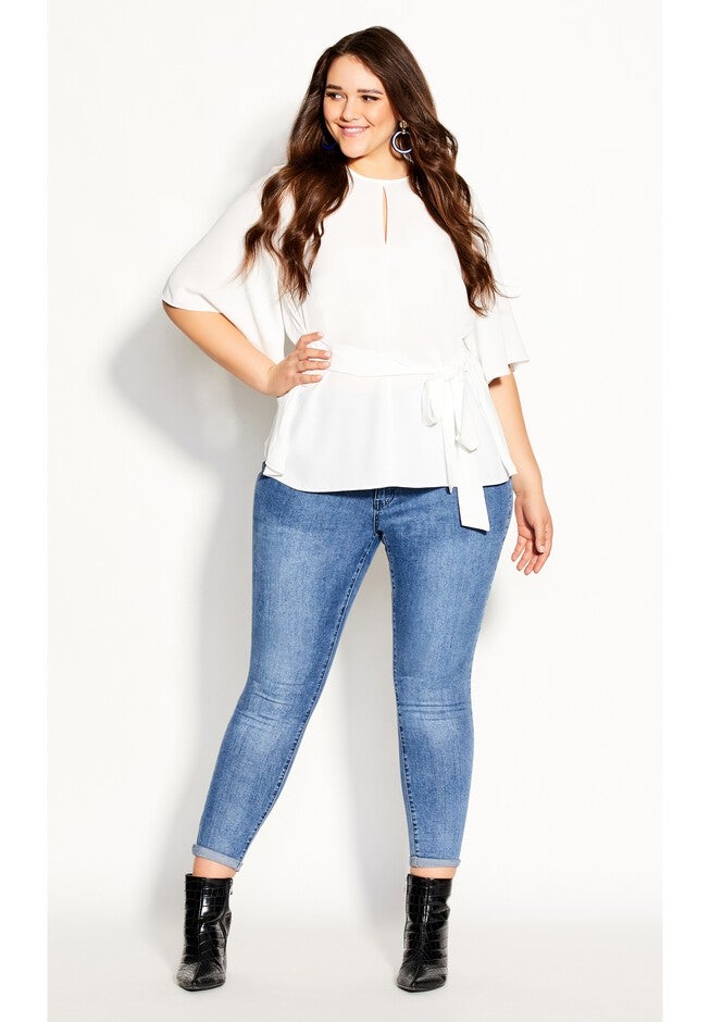 Knot Me Up Top - ivory, WHITE, on-hover image number null
