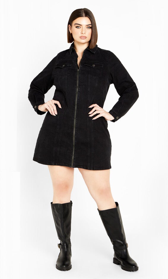 Oaklyn Dress - black wash, BLACK, alternate image number null