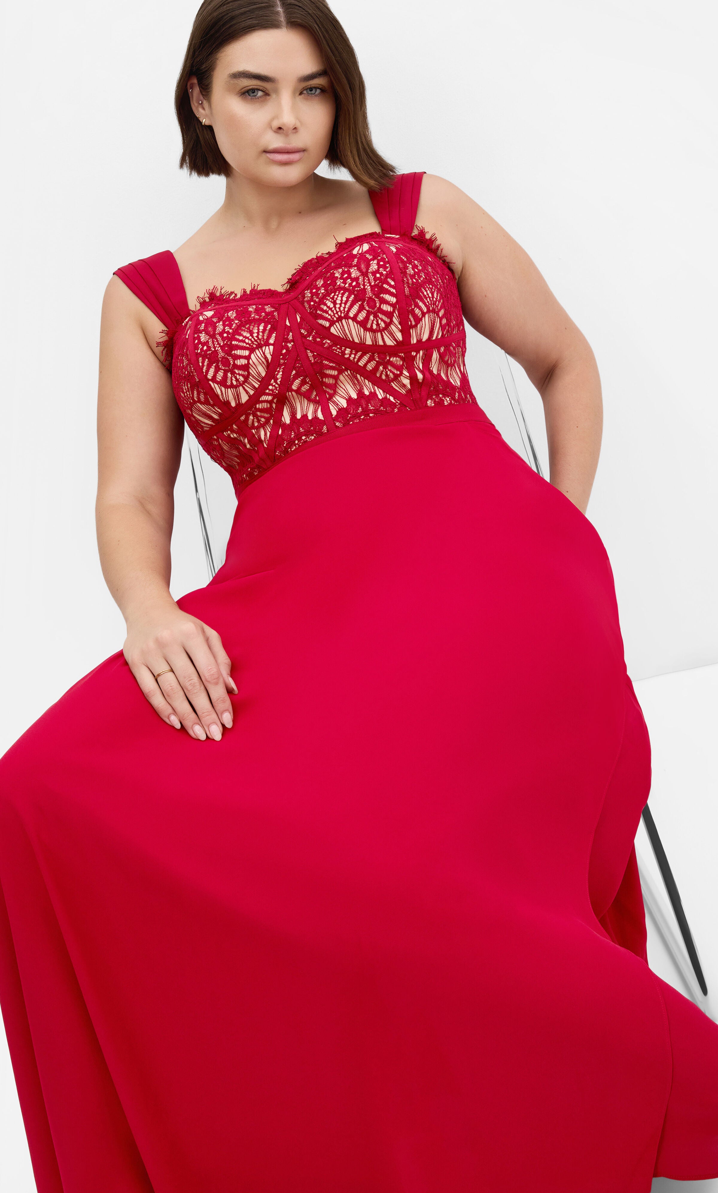 Sweet Evie Maxi Dress - red, RED, alternate image number 3