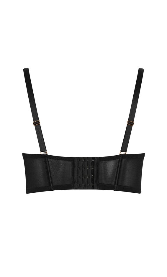 Arabella Longline Underwire Bra - black, BLACK, alternate image number null