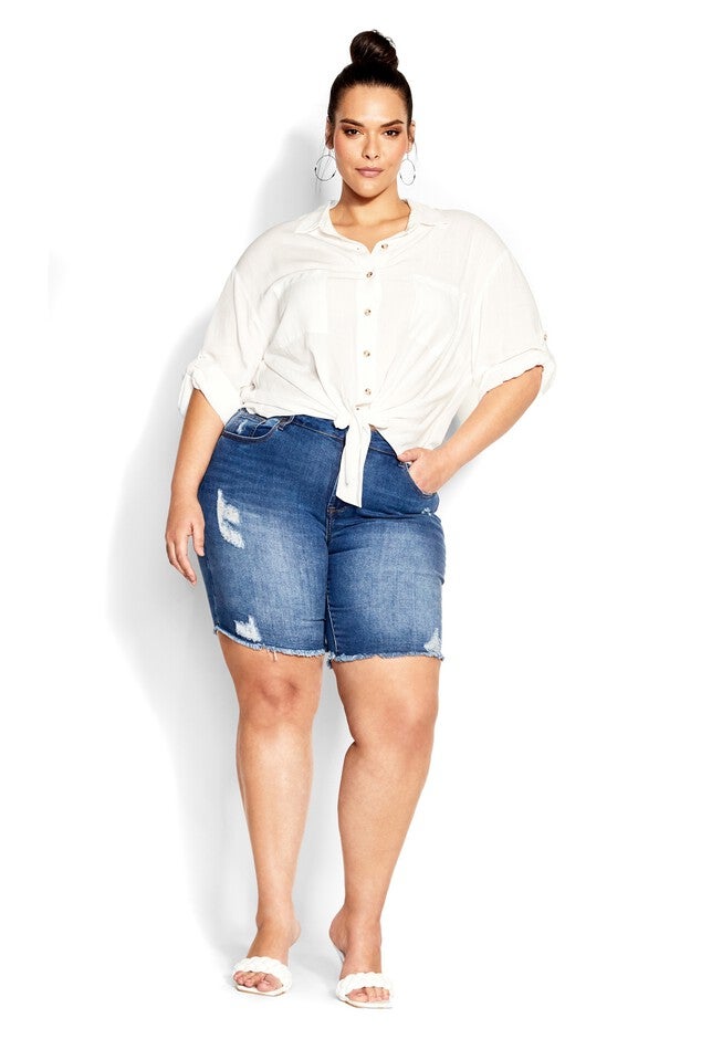 Tropical Tie Top - ivory, WHITE, on-hover image number 1