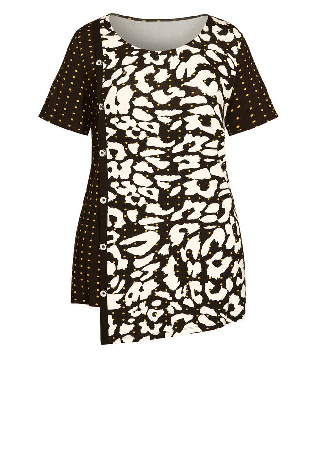 Jules Spliced Tunic, ANIMAL DOT, alternate image number null
