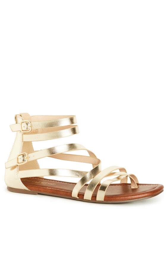 WIDE FIT Ios Sandal - gold, YELLOW, hi-res image number 0