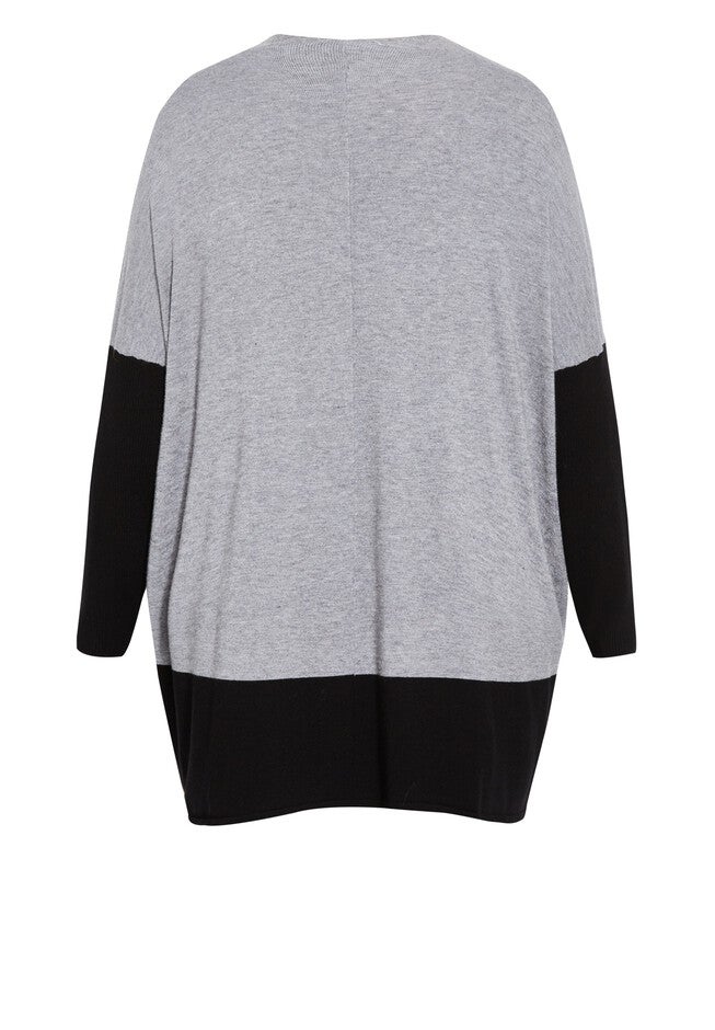 Splice It Cardigan, BLACK CHARCOAL, alternate image number null