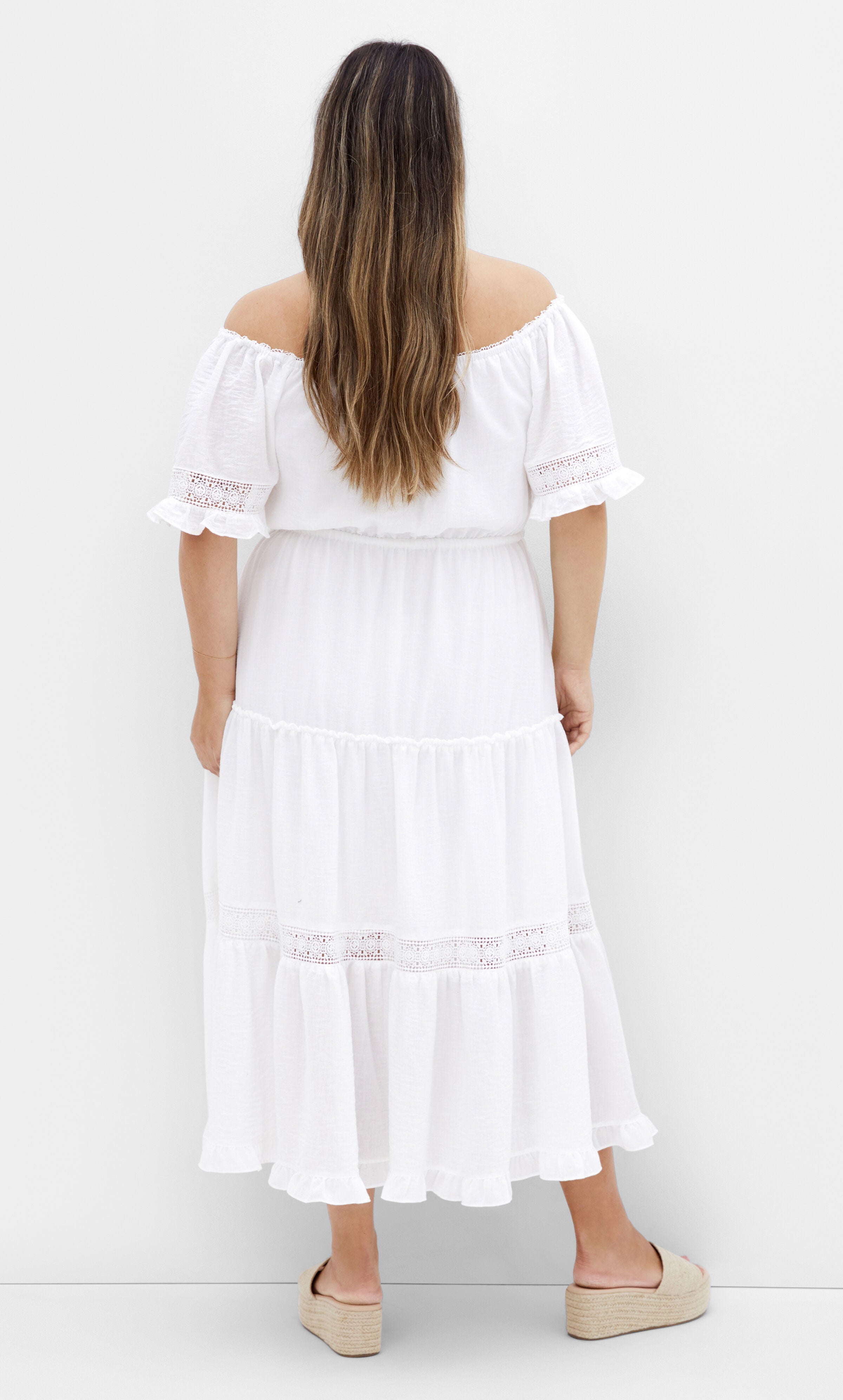 Angel Midi Dress - ivory, WHITE, alternate image number 2