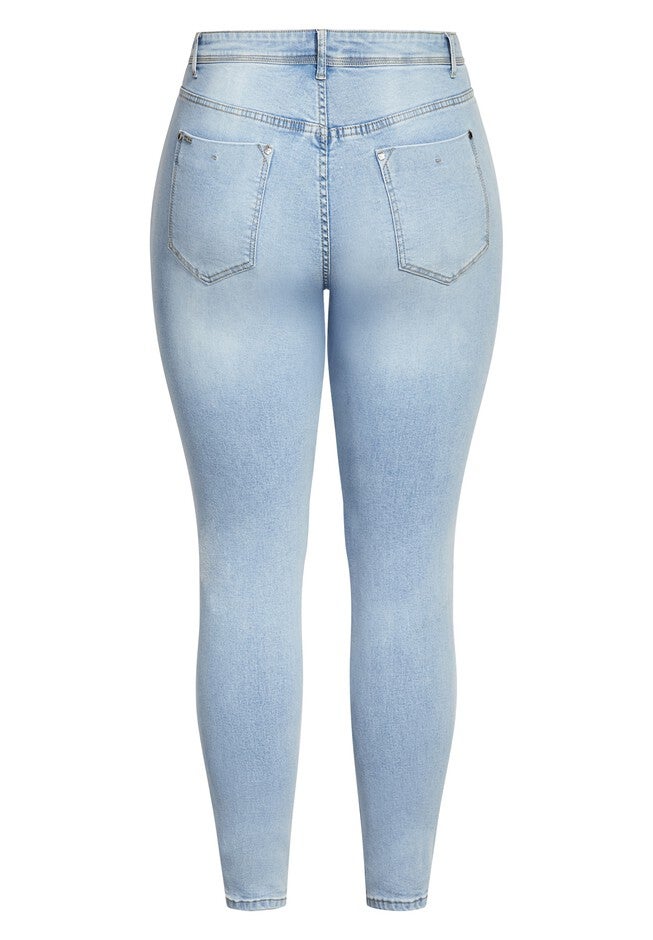 Harley Lover Skinny Jean - sky, BLUE, alternate image number null