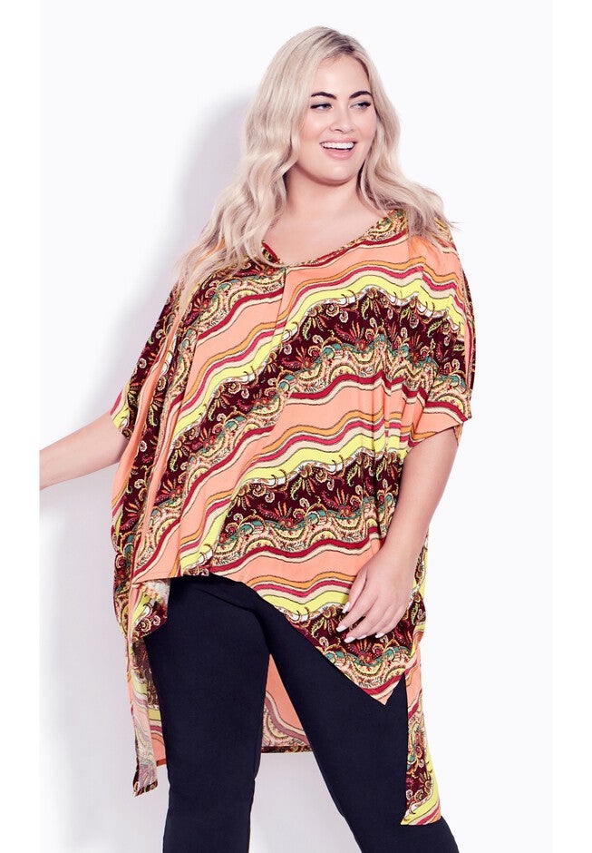 Evie Hi Lo Top, PAISLEY WAVE, hi-res image number null