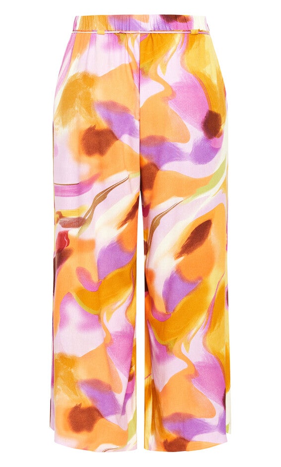 Esme Print Pant - yellow, PURPLE, alternate image number null