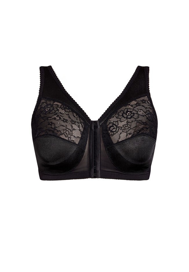 Full Coverage Wire Free Bra, BLACK, alternate image number null