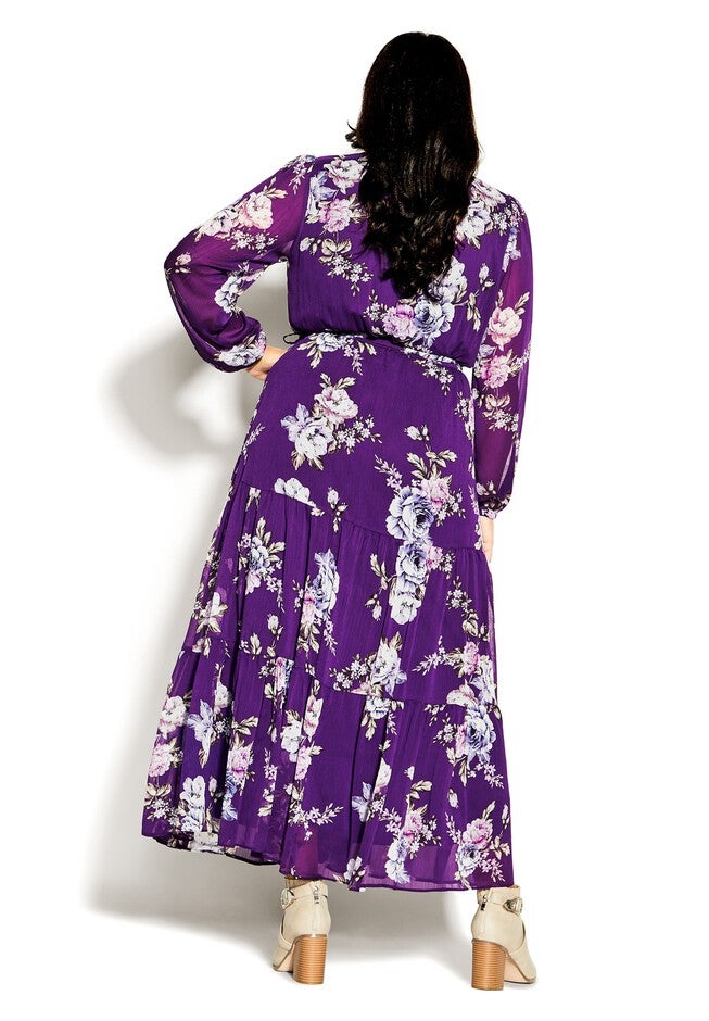 Wild Floral Maxi Dress - petunia, PURPLE, alternate image number 4
