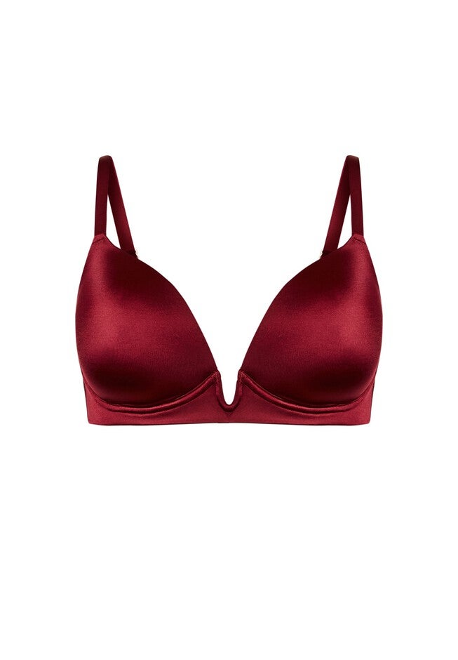 Lucinda Plunge Bra - merlot, PURPLE, alternate image number null