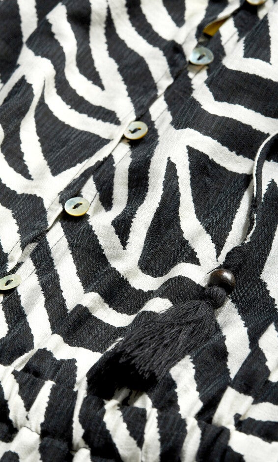 Erica Print Playsuit - black, MONO, alternate image number 5